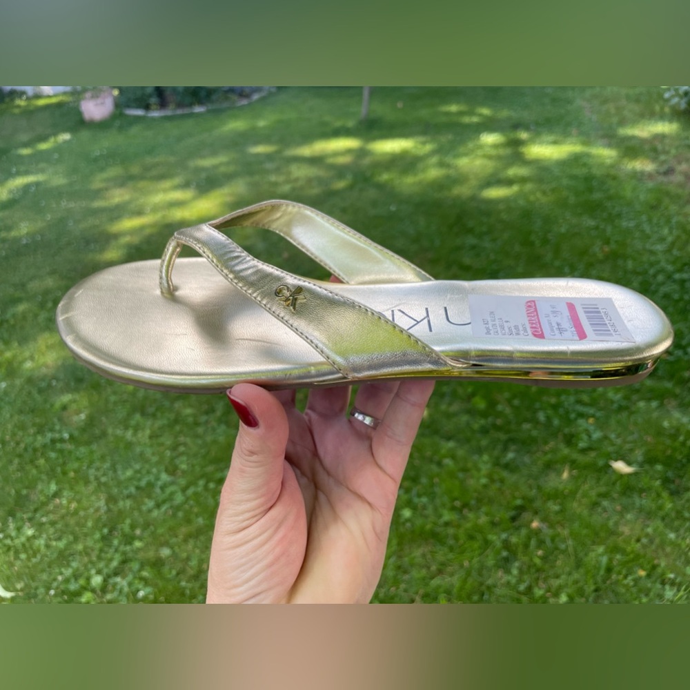 Calvin  Klein sandals, gold color…